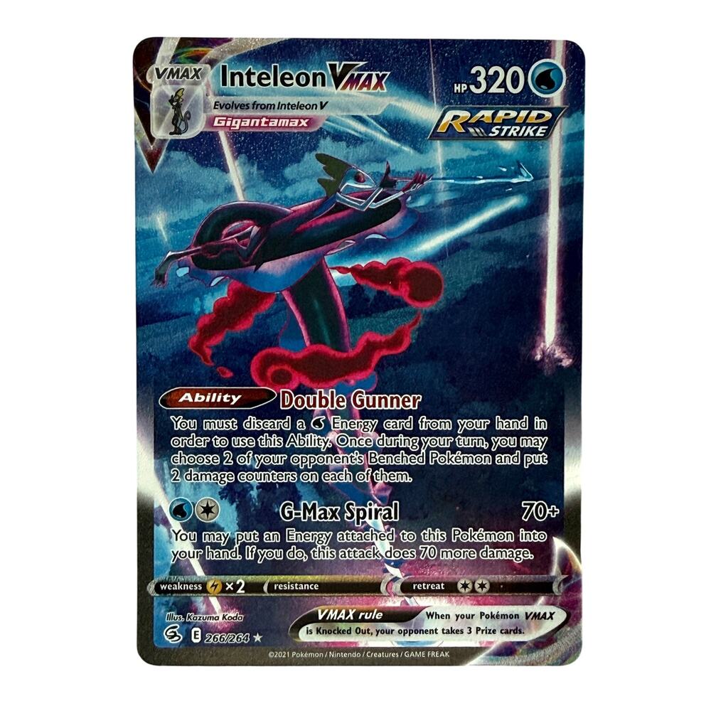 Pokémon Intelleon VMAX 266/264 Fusion Strike 2021 Alternative Art Rare NM-MT